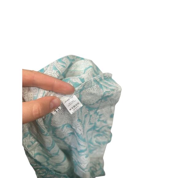 Marea Floral Block Print Puff Sleeve Cotton Top - Picture 5 of 5